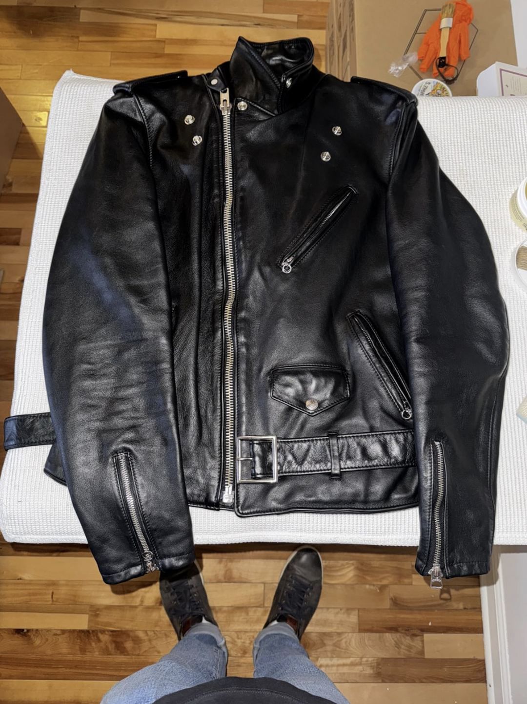 Customer Review: Cleaning, Conditioning & Protecting My High-End Schott NYC 626VN Motorcycle Jacket with Skidmore's Biker Leather Cream