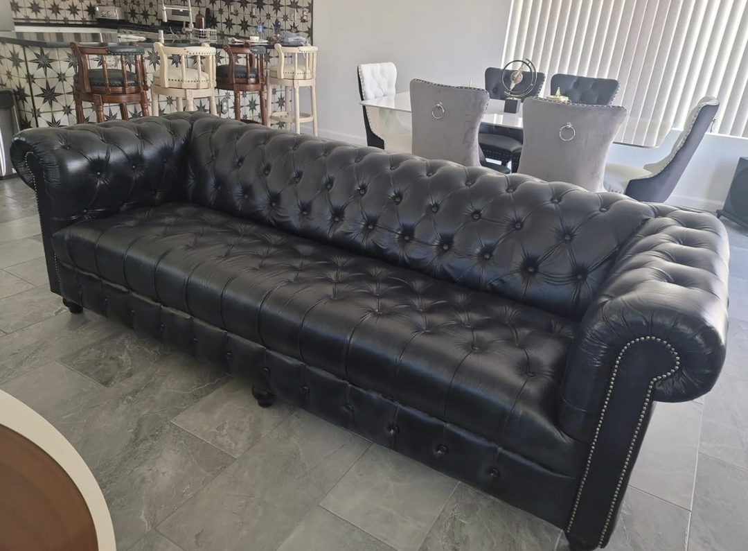 Timeless leather sofa transformed to new in minutes
