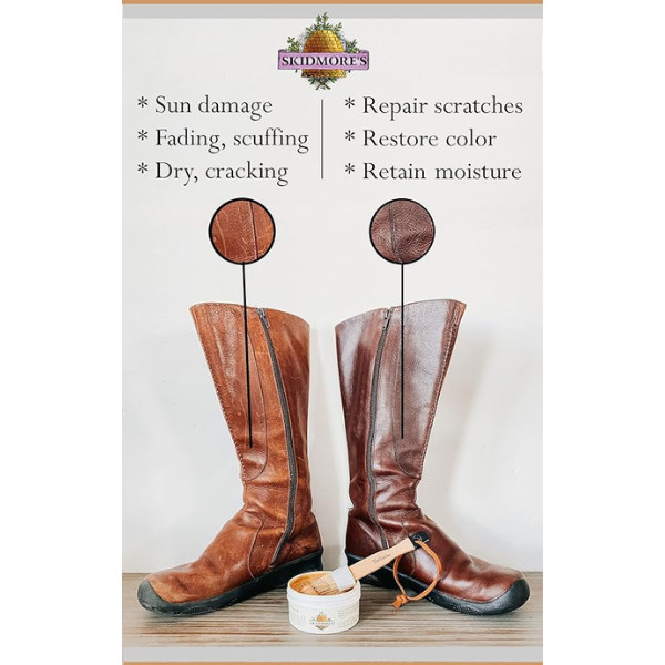 Skidmore’s Original Leather Cream – 100% Natural Leather Conditioner