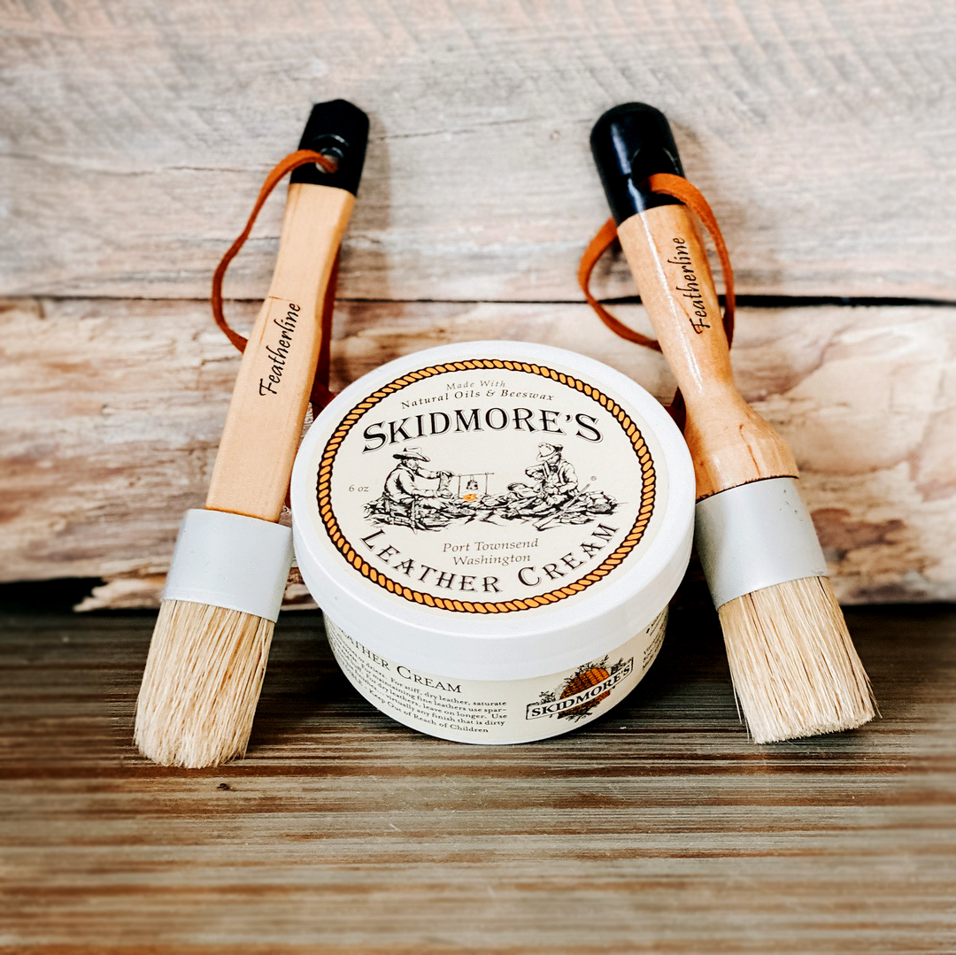 Featherline 1 Inch Detail Applicator Brushes (Flat and Round)