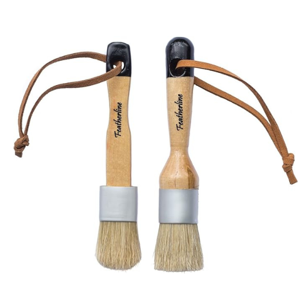 Featherline 1 Inch Detail Applicator Brushes (Flat and Round)